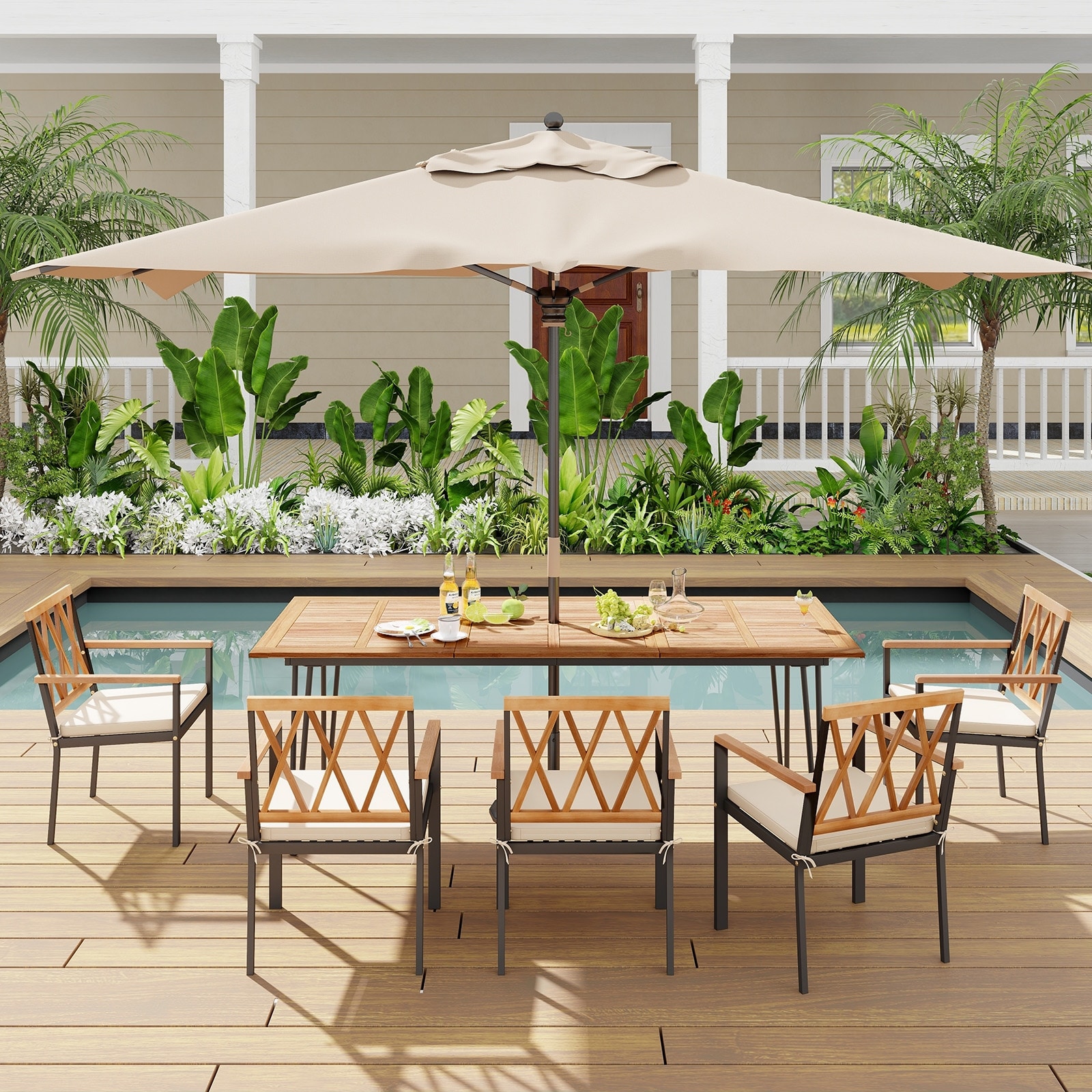 Umbrella Hole Outdoor Dining Sets Bed Bath Beyond