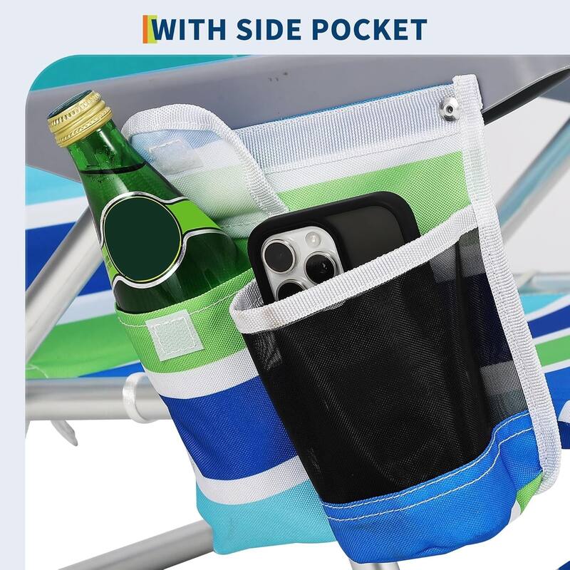 Lightweight Folding Backpack Beach Chair for Travel, Camping, and Beach - N/A