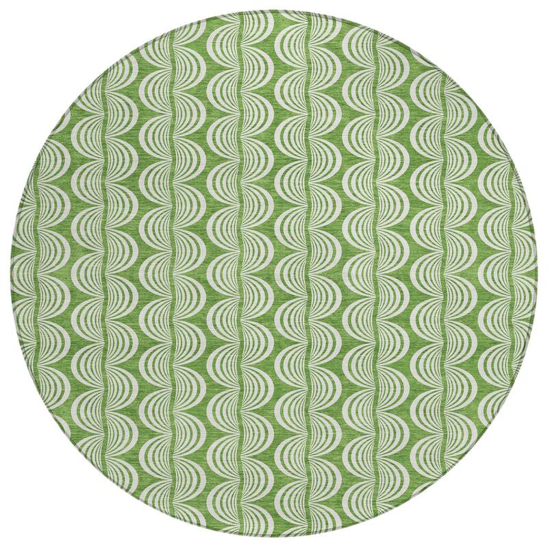 HomeRoots Ogee Transitional Rectangle Outdoor Rug