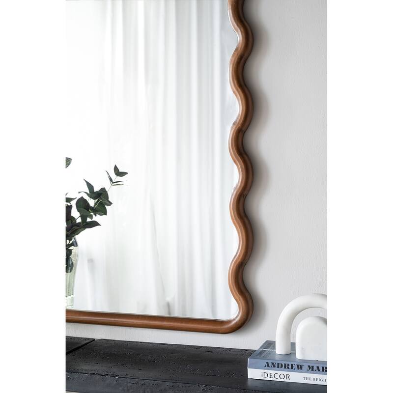 Arch Wood Mirror with Unique Frame