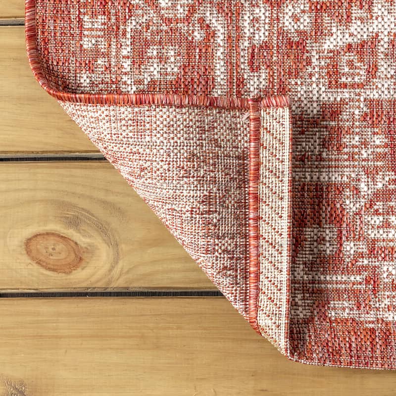 JONATHAN Y Medallion Textured Weave Indoor/Outdoor Area Rug