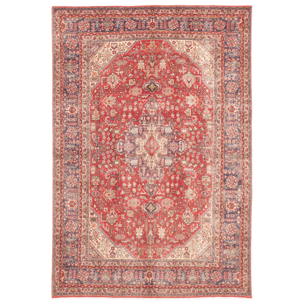 ECARPETGALLERY Hand-knotted Antalya Vintage Red Wool Rug - 6'5 x 9'5