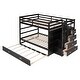 preview thumbnail 5 of 43, Full Over Full Bunk Bed with Twin Size Trundle and Staircase