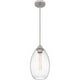 preview thumbnail 3 of 6, Marza 1-Light Brushed Nickel Mini Pendant