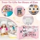 preview thumbnail 11 of 34, Costway Corner Play Kitchen Toddler Kitchen Playset with Range Hood, - See Details