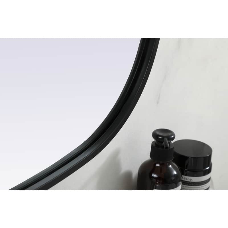 Indigo Home Metal Frame Oval Mirror 24x36 Inch
