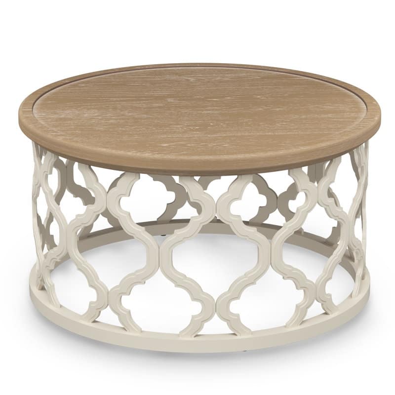 CO-Z 30" Rustic Farmhouse Round Coffee Table