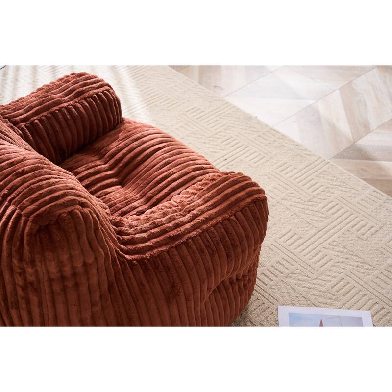 Corduroy Fabric Bean Bag Chair Filled With Memory Sponge
