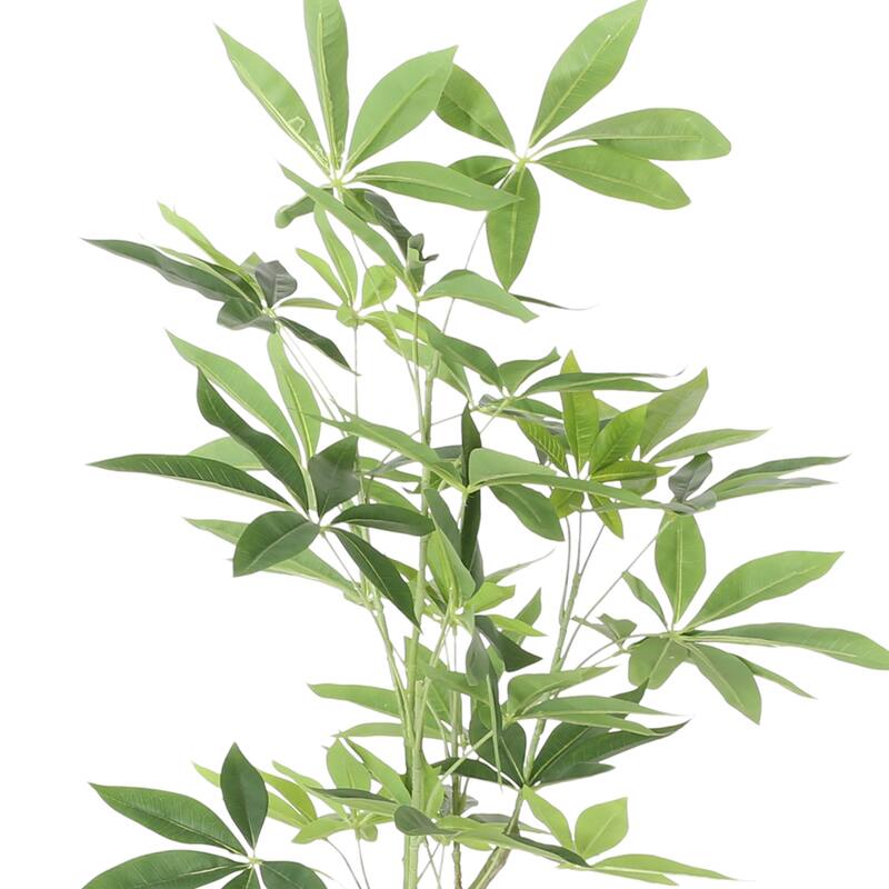 Leso Artificial Macrocarpa Plant, Hand Shaped Green Leaves 47 Inch