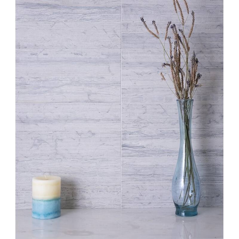 Artisana 3x12 in. Textured Etched Linear Wave Elongated Subway Wall and Floor Tile (5 sq ft/case, 20-Pack)