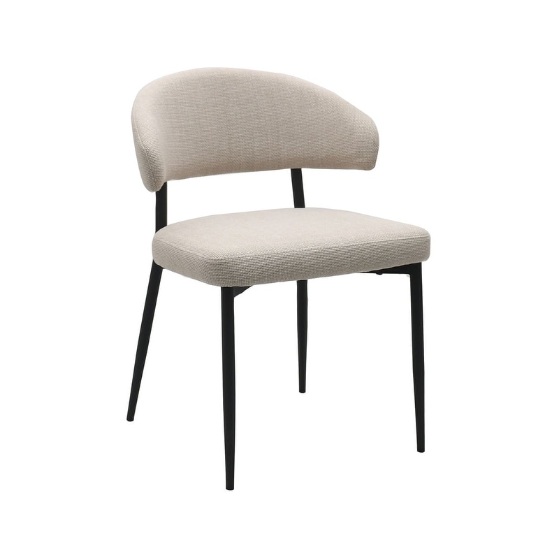 Winni armless, Curved Back Upholstered Dining Chair (Set of 2)