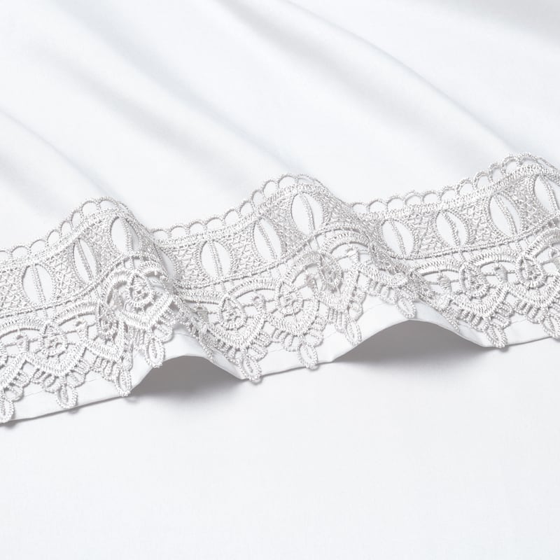 Bamboo Comfort Lace Crochet Embroidery 4 Piece Sheet Set