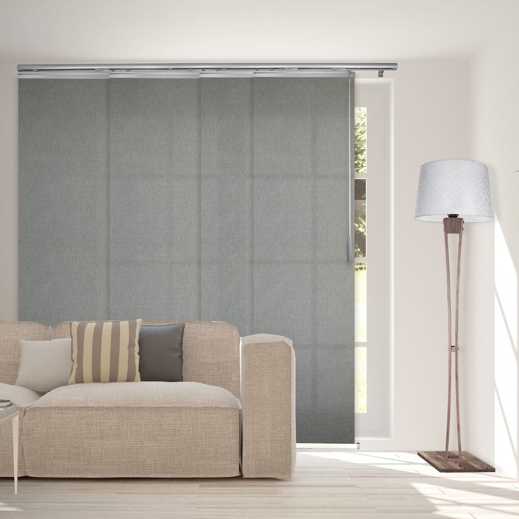 InStyleDesign Lucinda 4-Panel Single Rail Panel Track Extendable 48"-88"W x 94"H, Panel width 23.5" - 88"W x 94"H
