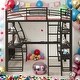 preview thumbnail 2 of 10, Modern Twin Size Loft Bed With 4 Layers Of Shelves And L-shaped Desk,Sockets,USB Ports,Wireless Charging