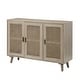 preview thumbnail 19 of 55, Filippo Traditional Rattan 3-Door Sideboard Cabinet by HULALA HOME