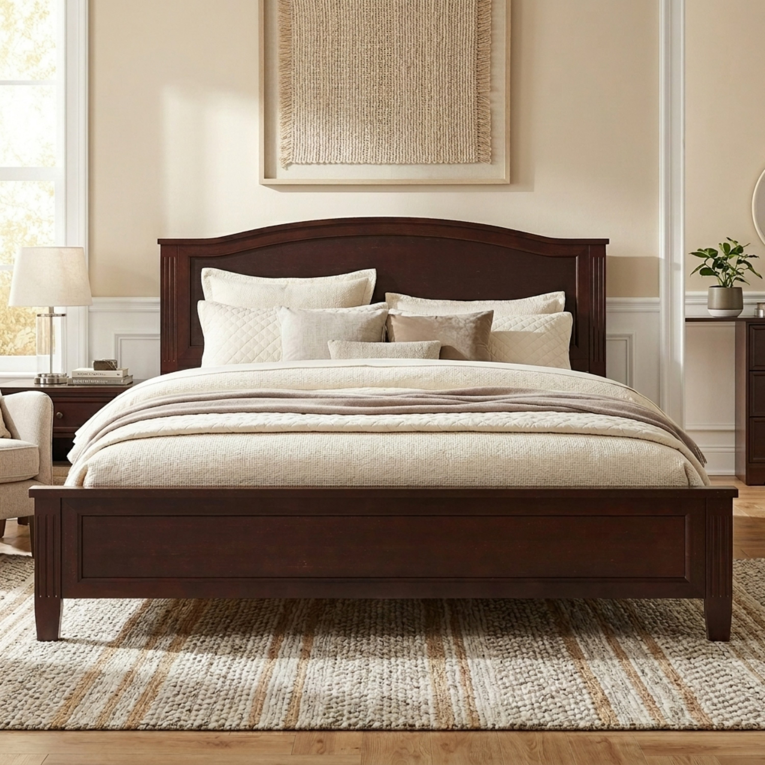 Classic Arched Panel Platform Bed by Harper&Bright Designs