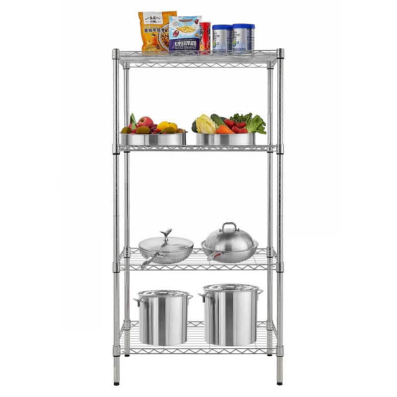 4-Shelf Adjustable Wire Shelving Unit Chrome - (29.53 x 17.72 x 59.06)"