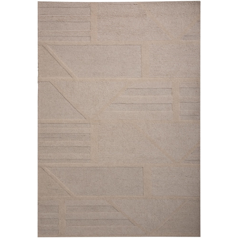 Alora Decor Lofton Geometric Hand-tufted Wool Rug