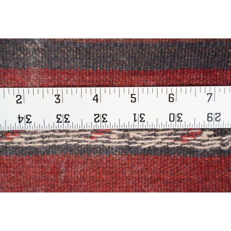 Hand Knotted Oriental 100% Wool Carpet Traditional Tribal Red Balouch Runner Rug - 8' 6'' X 2' 1''