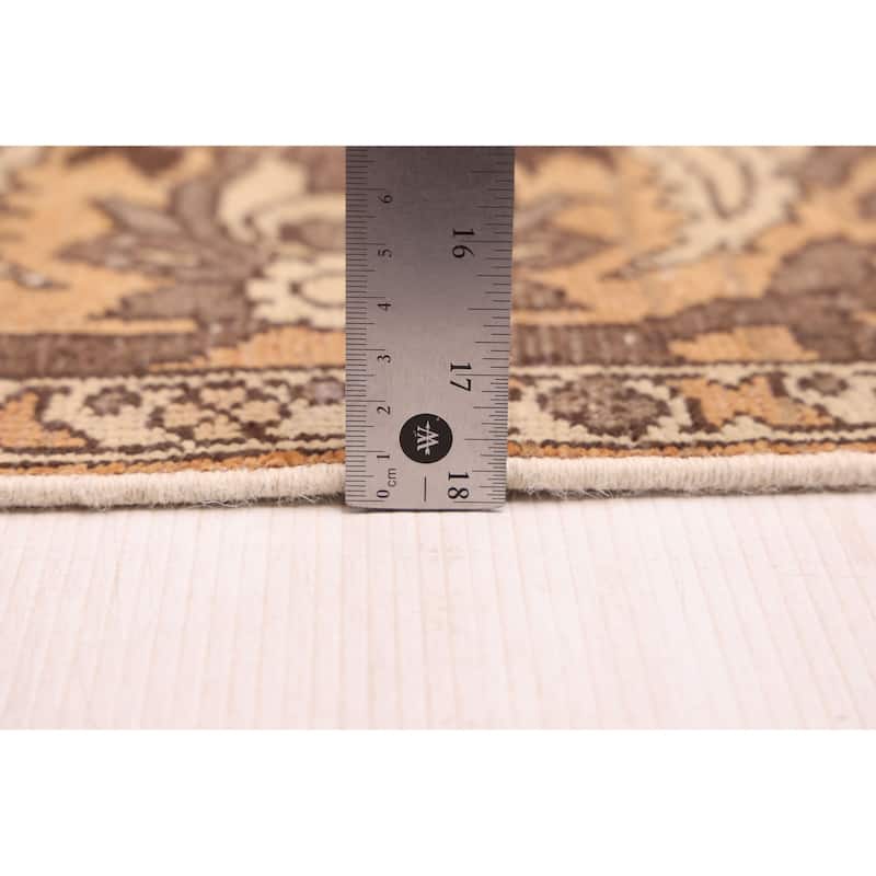 ECARPETGALLERY Hand-knotted Antalya Vintage Taupe Wool Rug - 6'8 x 9'7