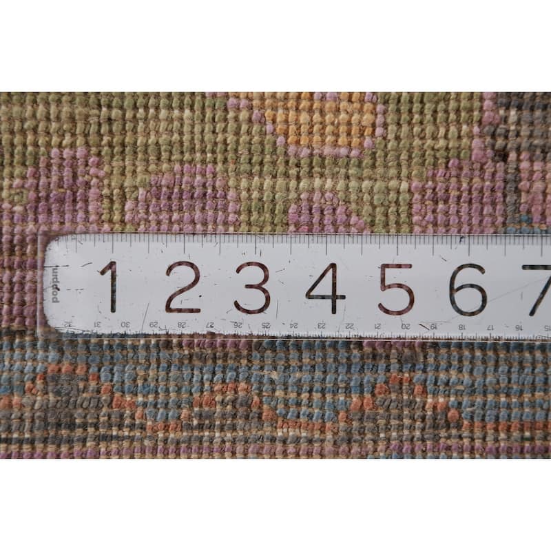 Hand Knotted Oriental 100% Wool Carpet Transitional All-Over Coral Oushak Area Rug - 10' 0'' X 8' 0''