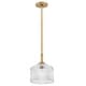preview thumbnail 7 of 5, Lark 83727 Lisette 1 Light 9" Wide Mini Pendant with Ribbed Glass