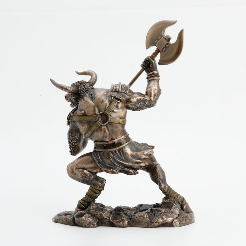 13.78" H MINOTAUR THE CREATURE FROM THE LABYRINTH Cold Cast Bronze - 5.51"x9.65"x13.78"