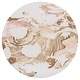 preview thumbnail 6 of 13, SAFAVIEH Handmade Fifth Avenue Veritchka Mid-Century Modern Wool Rug 6' Round - Beige/Rust - Round