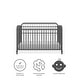 preview thumbnail 18 of 58, Little Seeds Raven 3-in-1 Convertible Metal Crib, JMPA Certified