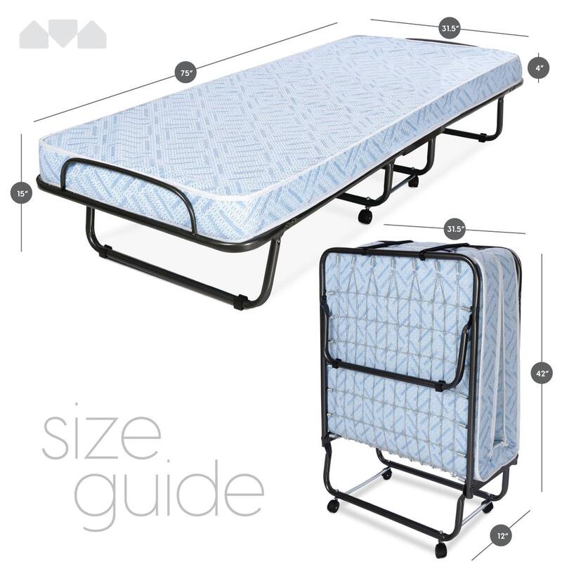 Milliard Medium Firm Foam Mattress and Rollaway Folding Cot