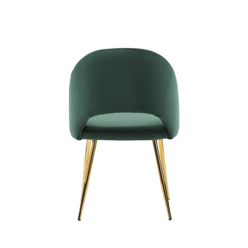 Porthos Home Batia Dining Chair, Velvet Upholstery, Gold Metal Legs