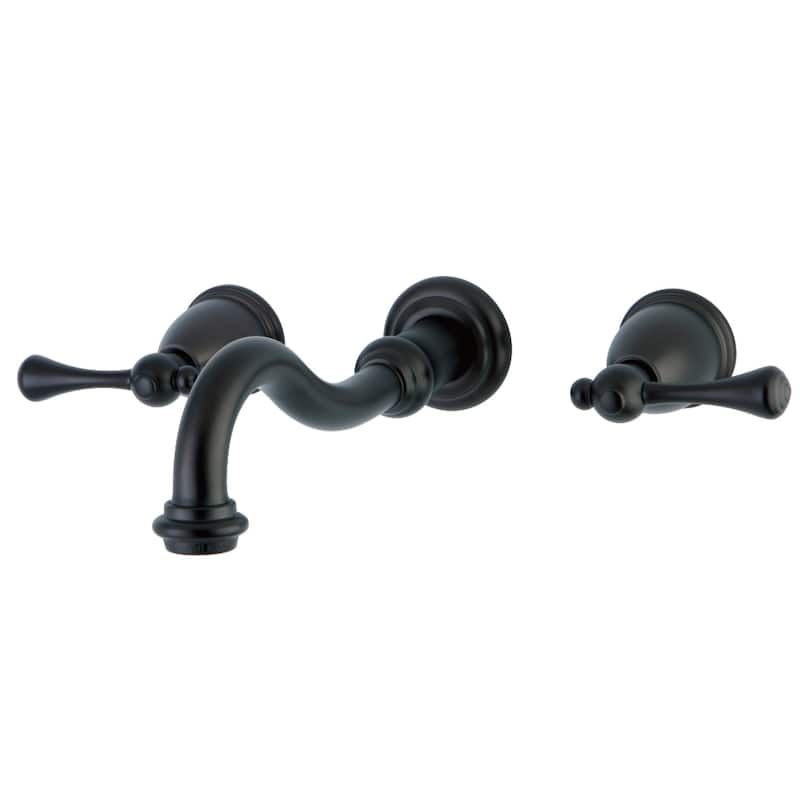 Vintage Two-Handle 3-Hole Wall Mount Bathroom Faucet - Oil Rubbed Bronze