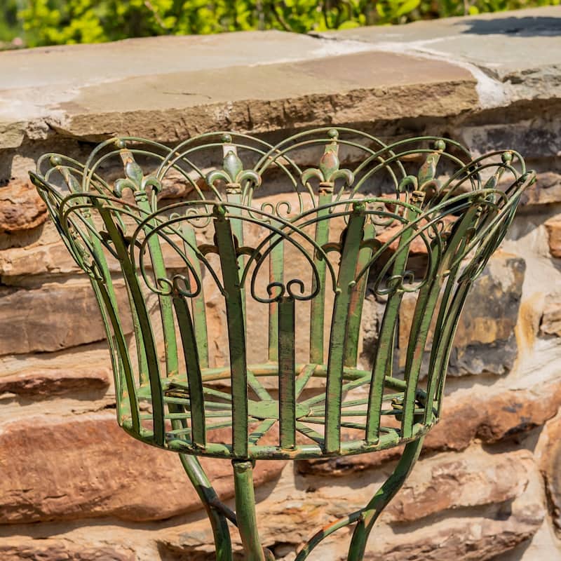 Set of 3 Standing Iron Pedestal Plant Stands