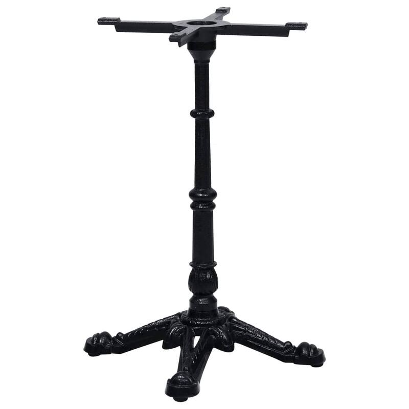 vidaXL Bistro Table Leg Black Cast Iron Standard Durable - 20.5 x 20.5 x 28.3 in