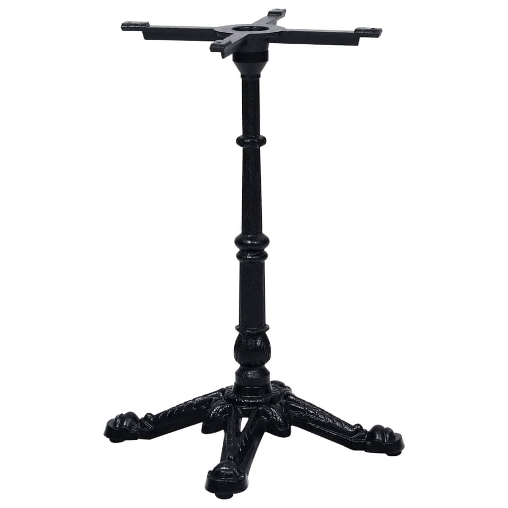 vidaXL Bistro Table Leg Black Cast Iron Standard Durable - 20.5 x 20.5 x 28.3 in