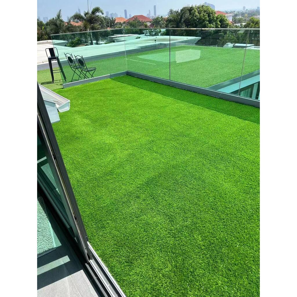 3FTX10FT Outdoor Artificial Grass Runner Rug,Thick Realistic Fake Grass Roll Decor Patio Balcony Garden Lawn - 3' x 5' Oval