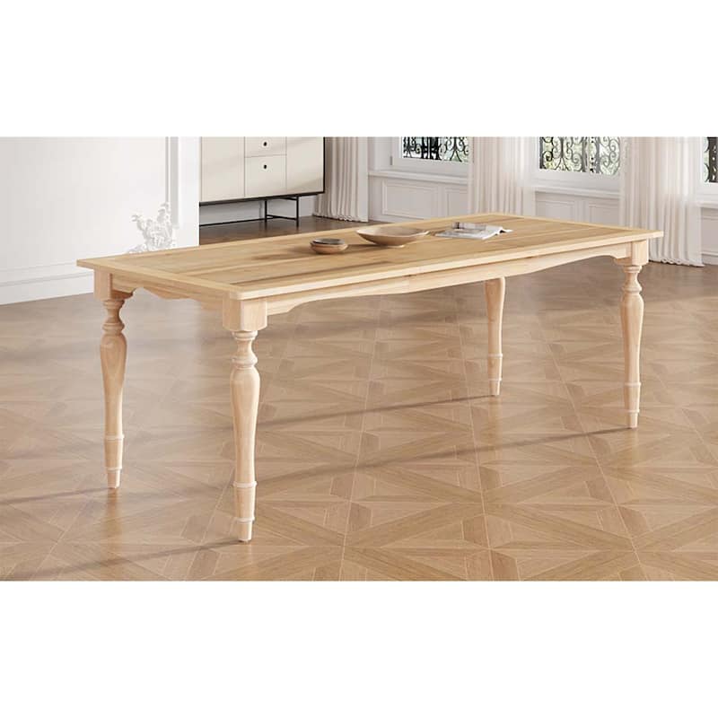Vintage Traditional 82.7inch Extendable Dining Table - Beige