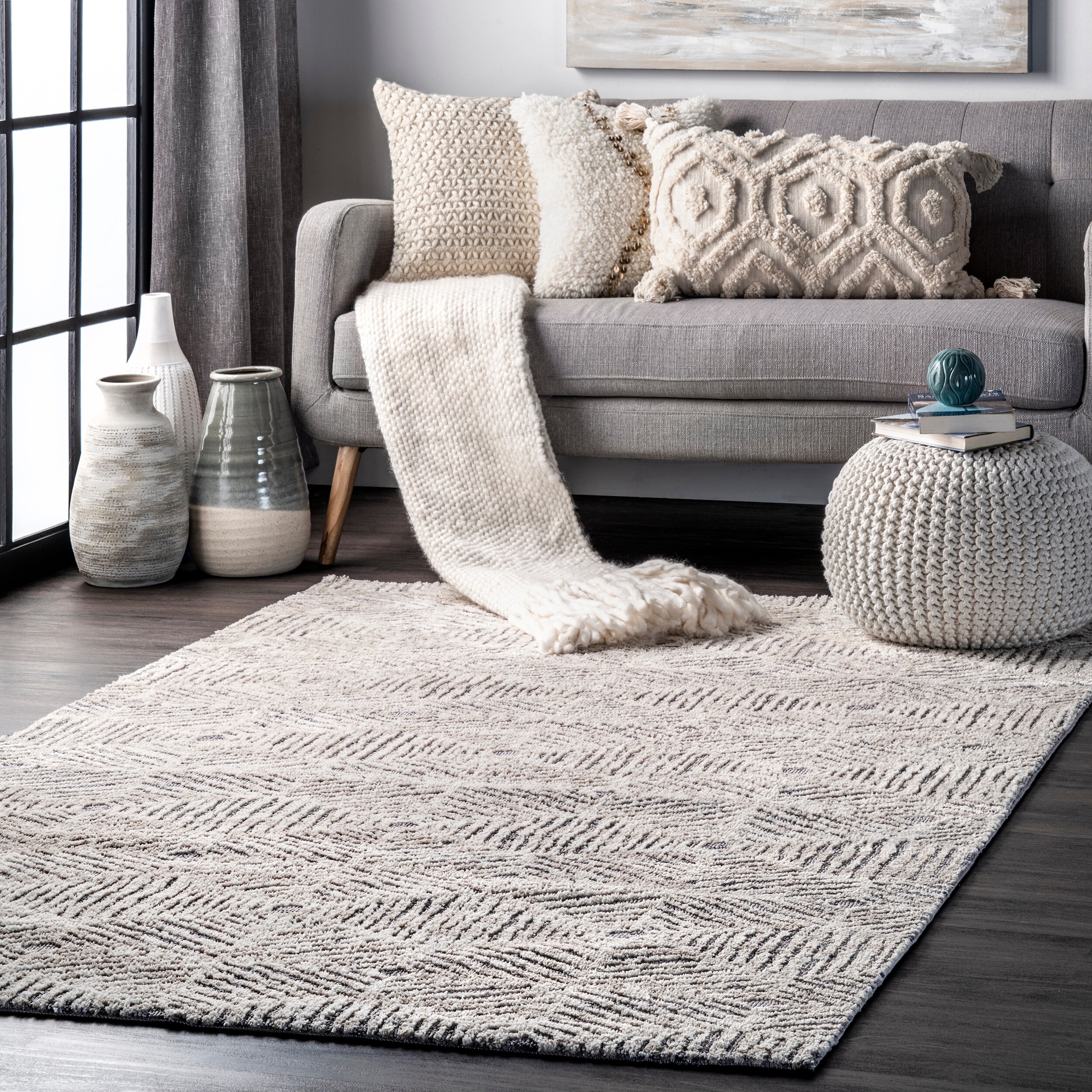 Chocolate/Ivory Continental Rug Company Serene Rug 7'9 Round Chocolate/Ivory Continental Rug Company Serene Rug 7'9 Round