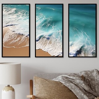 Designart "Coastal Elegance" Coastal Framed Art Set of 3 - Nautical ...