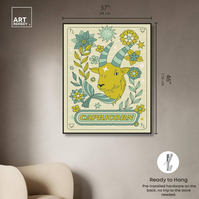Capricorn Stars Card Canvas by Art Remedy