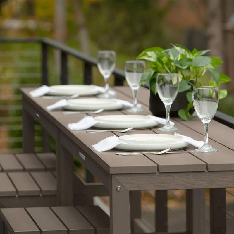 HIGHWOOD Monroe Modern Counter Height Balcony Stool/Table 6-Piece Set