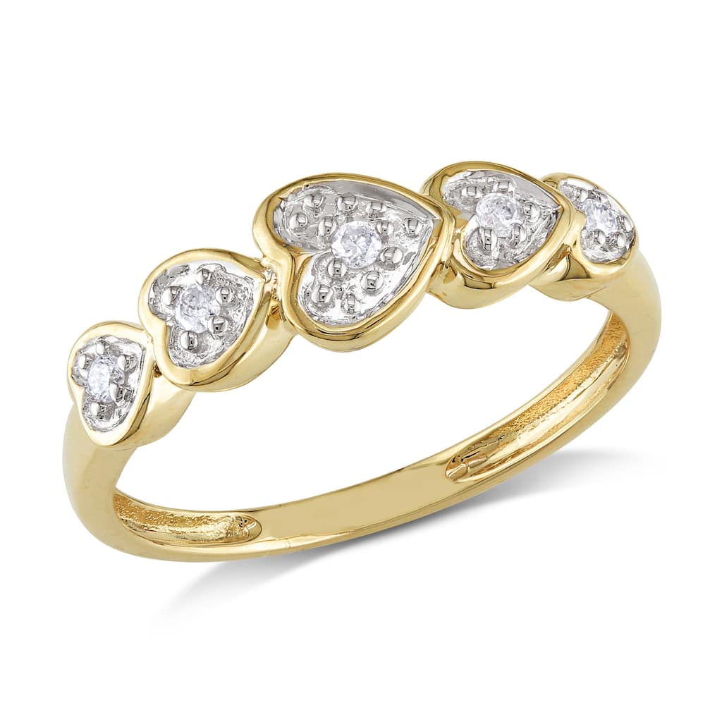 Miadora 10k Yellow Gold Diamond Accent Heart Ring
