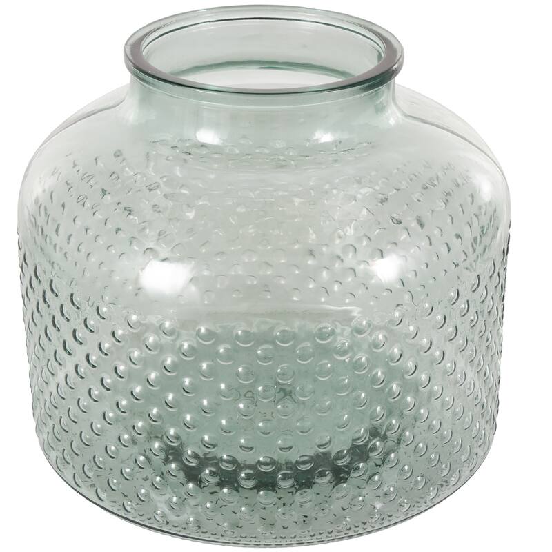 Glass Spotted Vase - Green - Roche River Decor - Green - 12"W, 11"H