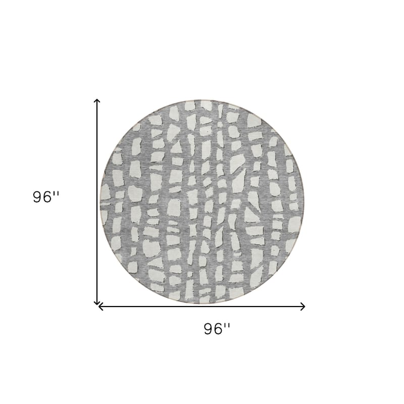 HomeRoots Abstract Transitional Rectangle Outdoor Rug