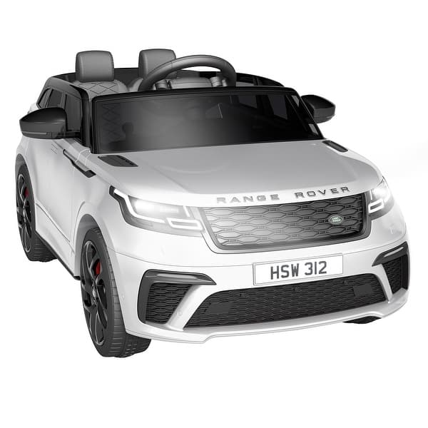 slide 2 of 8, 12V Licensed Land Rover Ride Electric Car for Kids with Parent Remote Control White - Assembly Required - 5-7 Years