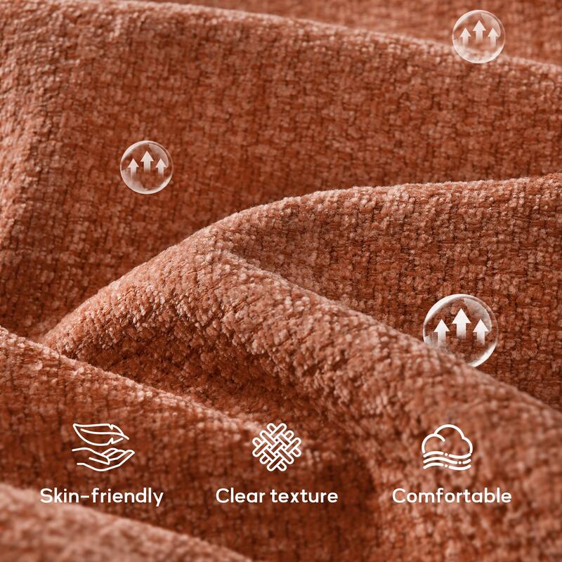 39in Soft Chenille Fabric Storage Ottoman Bench for Bedroom / Entryway Bed Foot / Living Room，Upholstered Entryway Bench