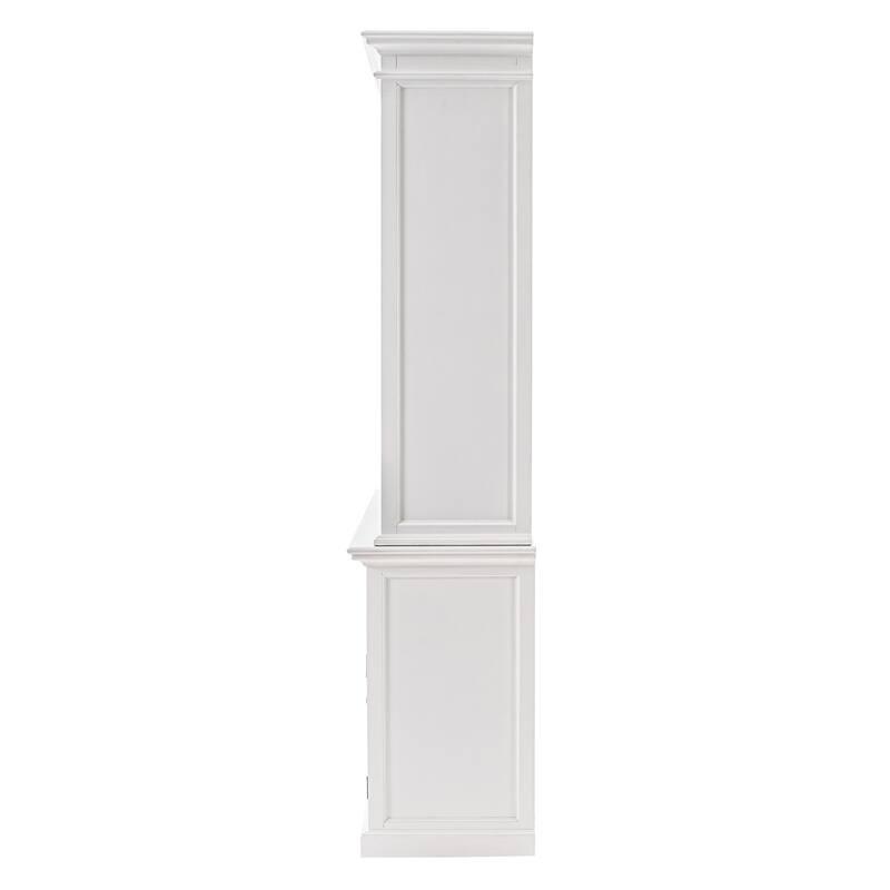 HomeRoots 71" White Dining Hutch With Twelve Shelves And Three Drawers - 70.87" W x 19.69" D x 86.61" H