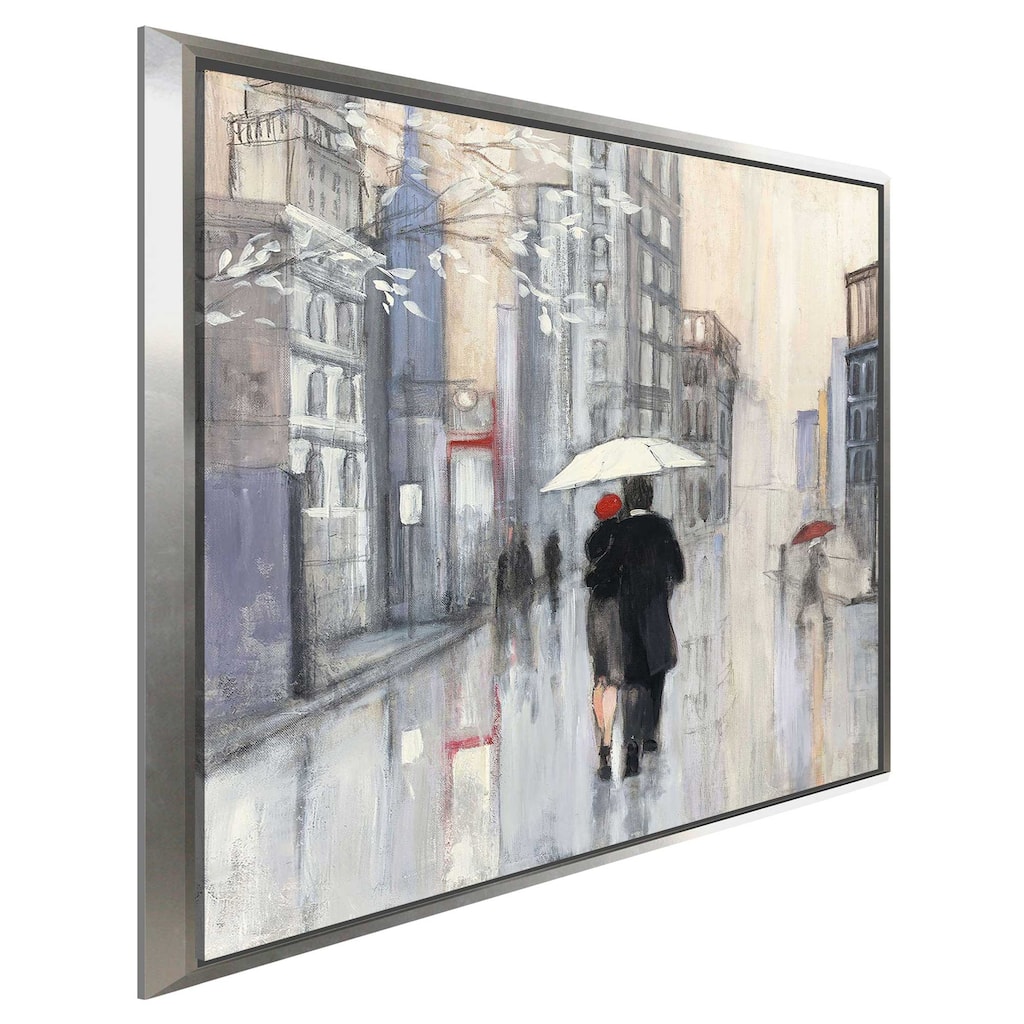 "Spring Rain New York Crop" Print on Floating Canvas