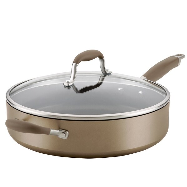 Anolon Advanced Home Hard Anodized Nonstick Sauté Pan with Helper Handle and Lid - Thumbnail 2