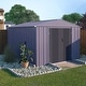 preview thumbnail 10 of 44, VEIKOUS Outdoor Metal Storage Shed with Lockable Door and Air Vents for Garden 8x10